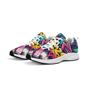 Urban Vibe Graffiti-Adult Lightweight Brand Walking Shoes Running Shoes WIth Personalized Logo /Name